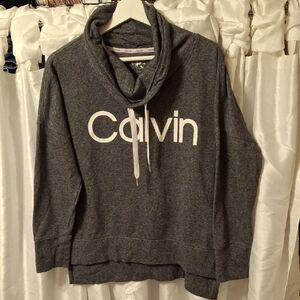 Calvin Klein Gray Cowl Neck Sweatshirt MED 💜💜💜💜